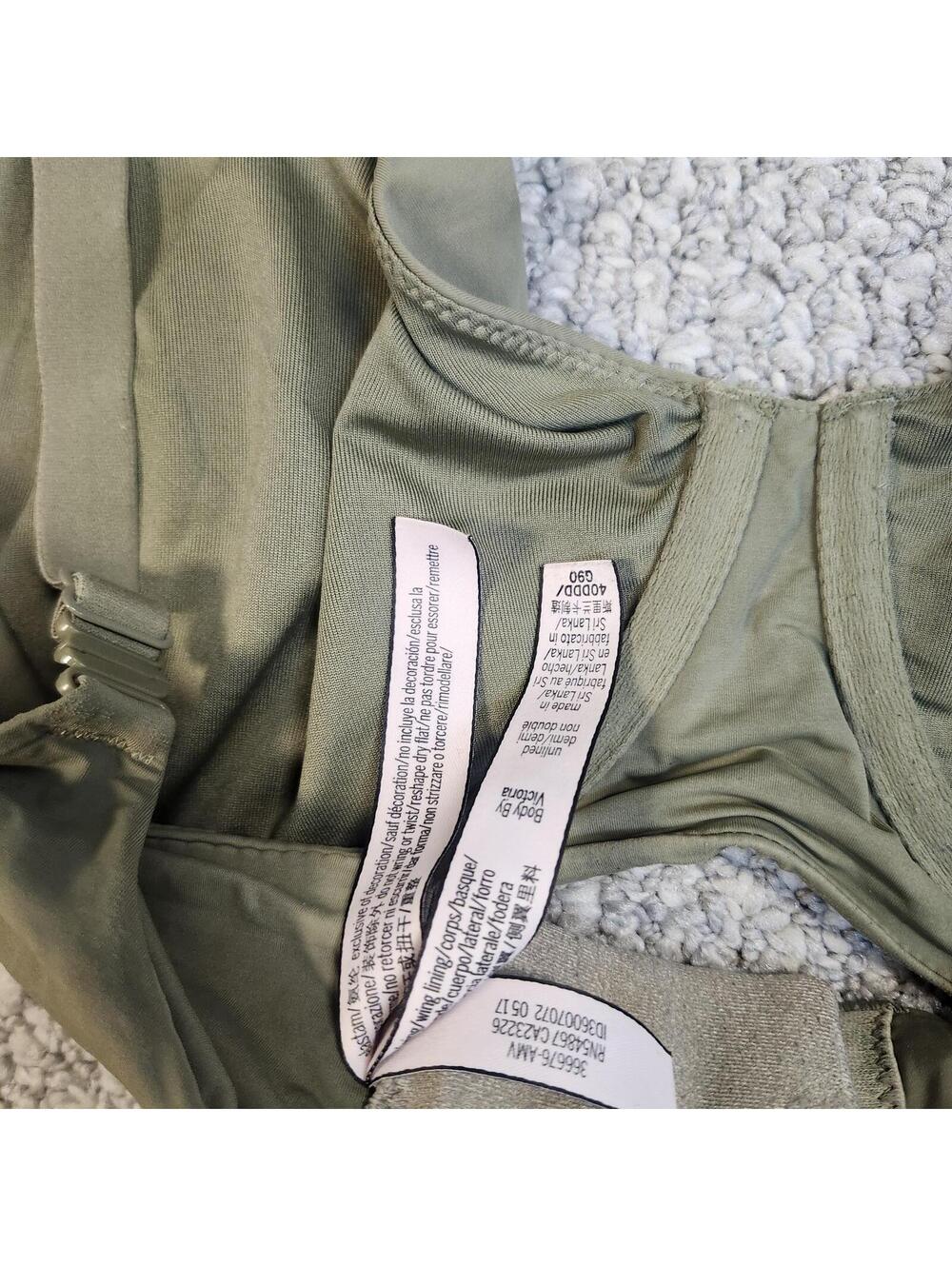 Victoria’s Secret Bra Demi Unlined Green Size 40DDD Underwire - Picture 6 of 8